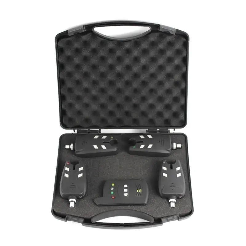 

Fish Bite Alarms Multi-function Wireless LED Fishing Bite Alarms Receiver Set with Storage Case Fishing Tackle