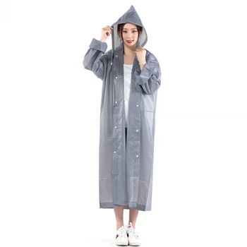

Ladies Hooded Thick Raincoat Women Jacket Lightweight Waterproof Impermeable Poncho Rainwear Plastic Coat Rain Suit New KK60YY