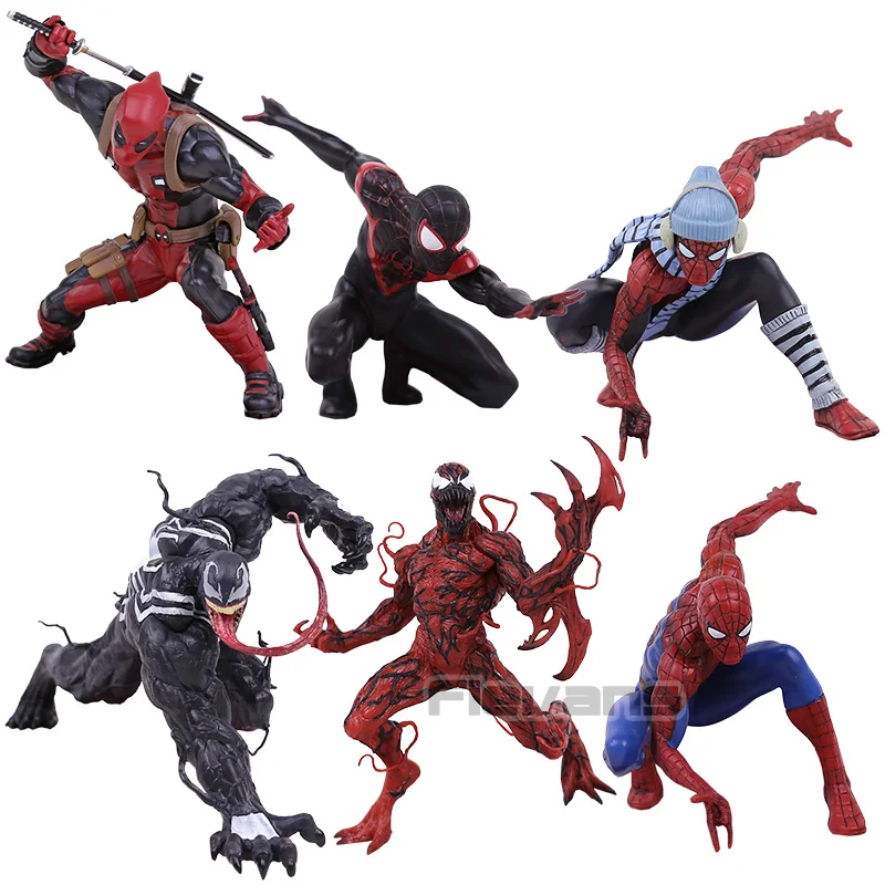 ARTFX + Статуя яда Carnage Deadpool Человек паук Майлз Моралес 1/10 шкала предварительно