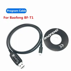 Baofeng – câble de programmation USB BF T1 Original, avec pilote de CD, pour mini walkie talkie BF T1 UHF 400 420mhz, accessoires 