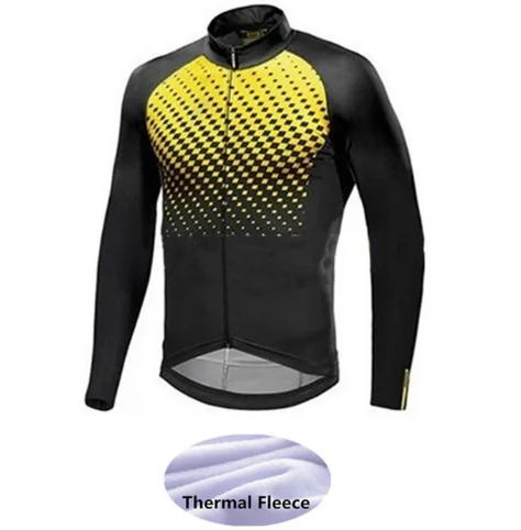 Fleece shirt4 Зимняя флисовая Классическая велосипедная футболка mavic для мужчин, велосипедная одежда для шоссейного велосипеда, Майо Ciclismo, Джерси с длинным рукавом - Цвет: Fleece shirt4