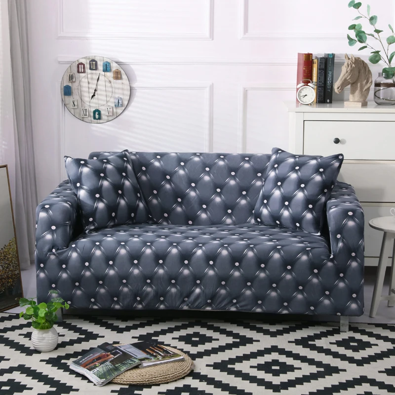 Однотонный диван, чехлы для гостиной, диван, полотенце, Нескользящие Чехлы для диванов, l-образный диван, 2 шт - Цвет: colour20