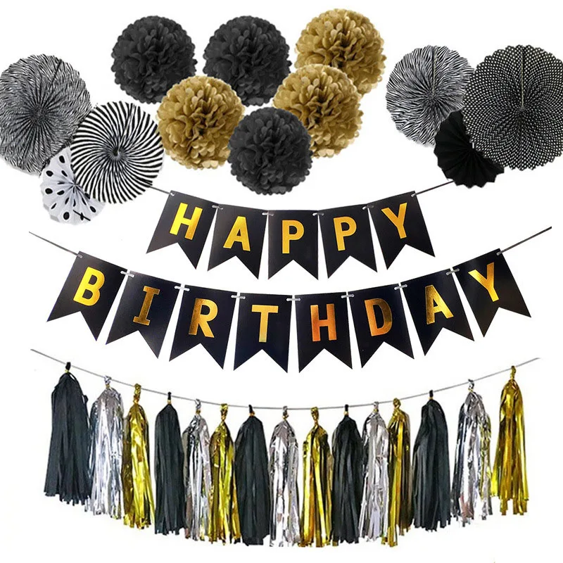 

28 Pieces Paper Fan Flower Kit Birthday Party Hanging Decorations Party Diy Decor Party Decoration Kit