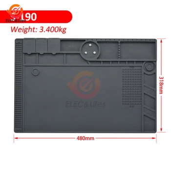 

Microscope Silicone Work Pad Heat Resistant Insulation Desk Hot Air Gun Station Mat Mobile Phone BGA PCB Soldering Repair Tool