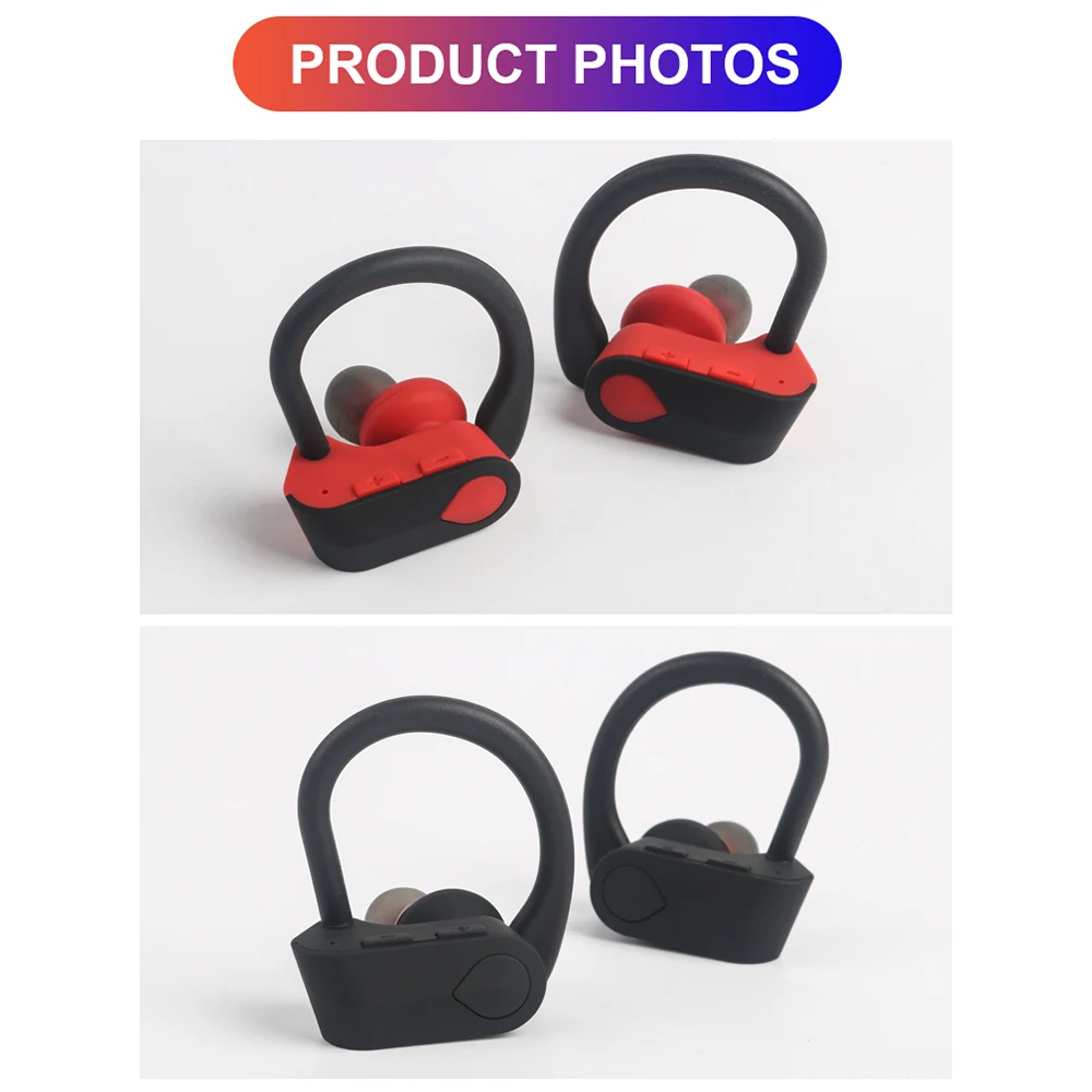 TWS Q9 Bluetooth 5,0, гарнитура, Висячие Наушники, беспроводные стерео наушники без потерь, спортивные наушники, сильные басы, наушники с микрофоном
