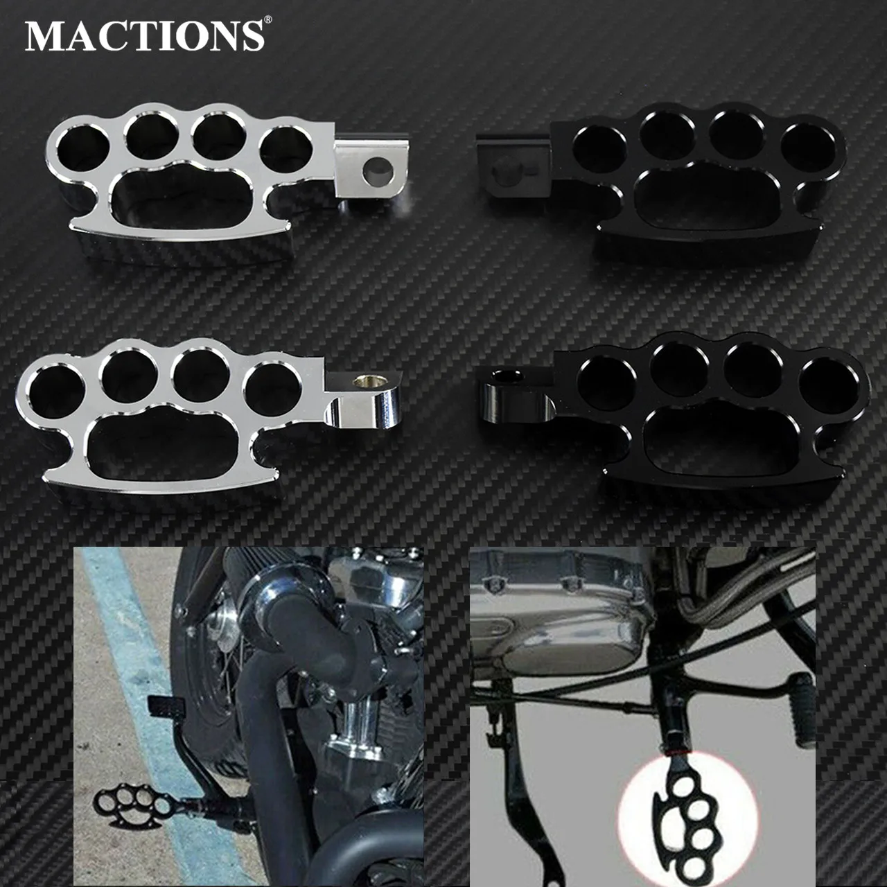 

Motorcycle Flying Knuckle Footpegs Footrests Custom Pedal Control Foot Peg For Harley Sportster XL 883 1200 V-Rod Dyna Softail