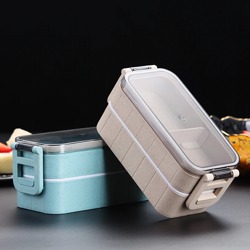 Микроволновая печь Bento коробка Пшеничная солома детский Ланч бокс японская