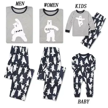 

Christmas Family Pajamas Set Xmas Clothes Parent-child Suit Home Sleepwear Nightwear Baby Kids Dad Mom Matching Family Outfits
