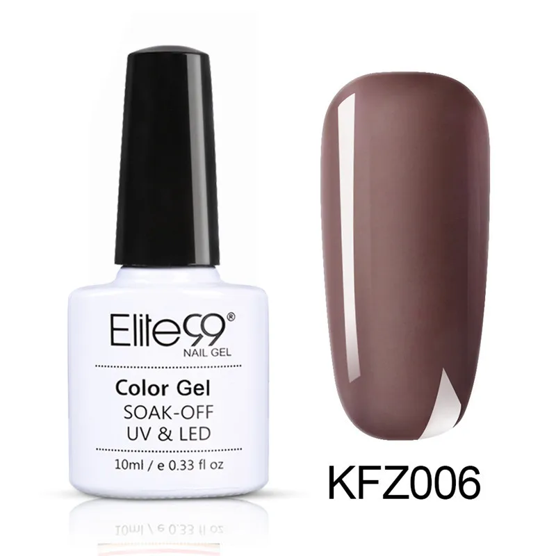 Elite99 10 мл коричневый Гель-лак для ногтей jam гель лак Профессиональный Цветной Гель-лак дизайн ногтей Гель-лак Гибридный лак для ногтей - Цвет: KFZ006