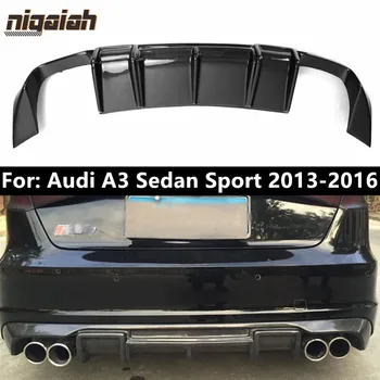 

Rear Diffuser For Audi A3 Sedan Sport Bumper 2013 2014 2015 2016 Rear Lip Spoiler Carbon Fiber Rear Bumper Diffuser
