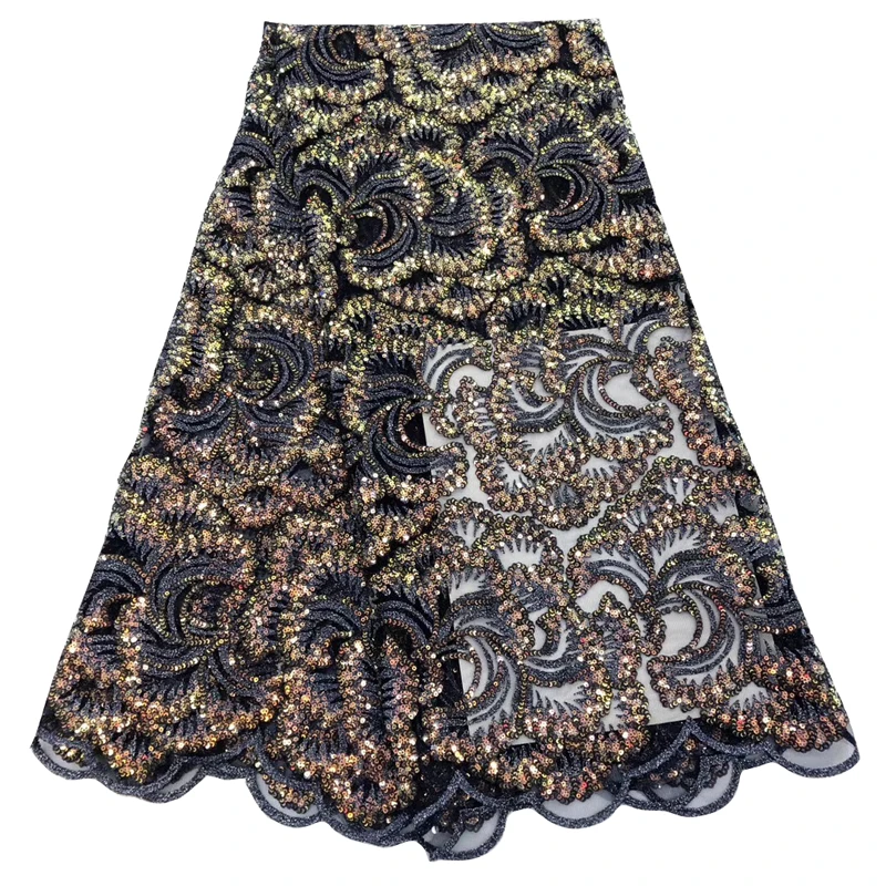 Последнее поступление африканская кружевная Faric кружевная ткань с блестками вышитые кружева высокое качество швейцарская вуаль французская кружевная ткань для вечер в Нигерии платье