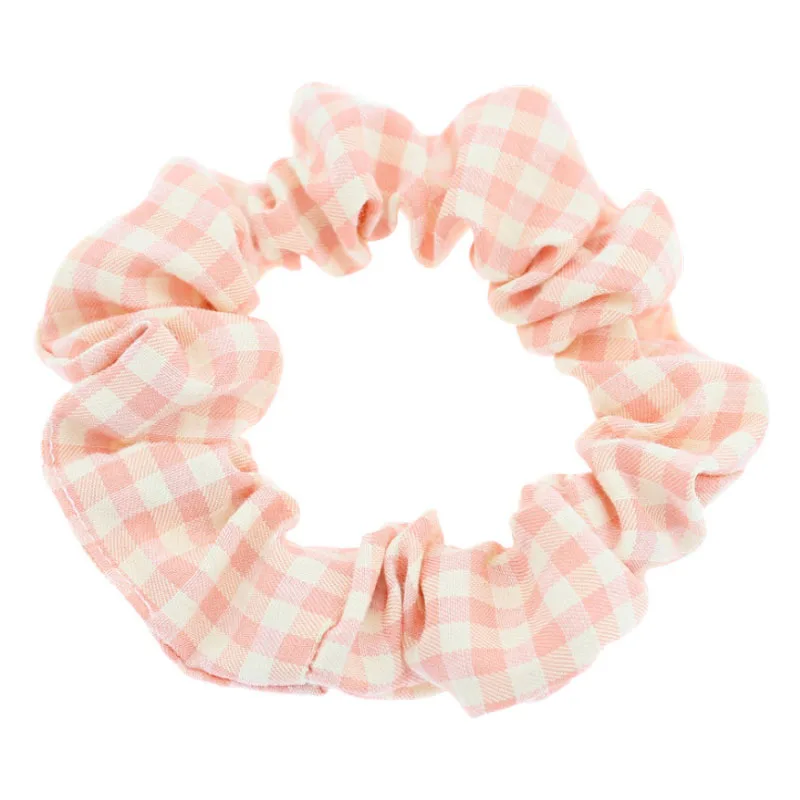 Refreshing Plaid Scrunchies - Check Design Elastic Hair Bands & Accessories
