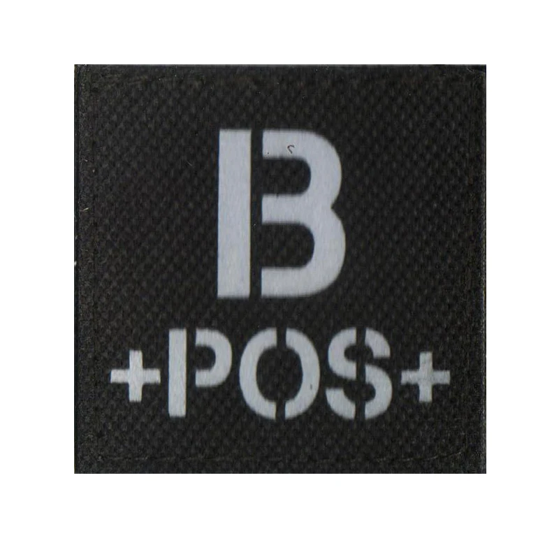 Creatril инфракрасный в темноте нашивка с группой крови A+ B+ O+ AB+ pos-патч обратный CP Военная Боевая нашивка значок с петлей крючка