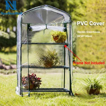 

Tewango Garden Greenhouse PVC Cover Plants Grow Sunroom Small Home For Flowers Without Frame 69*49*140cm