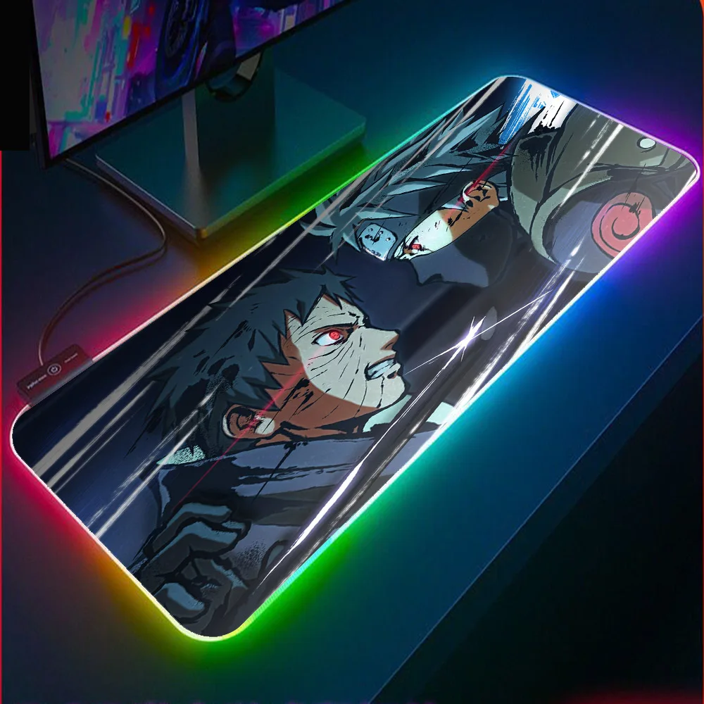 

XGZ Gamer Naruto Anime RGB Locking Mini Laptop Desk Anime Lovers Pad LED USB Gaming Accessories Mouse Pad XXL Cs Go Gaming Desk