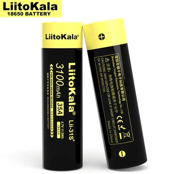 

Genuine/Original LiitoKala New Lii-31S 18650 Battery 3.7V Li-ion 3500mAh 3100mA 35A Power battery For high drain devices.