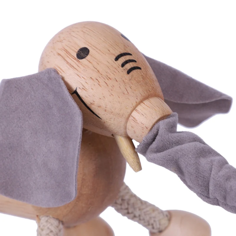 3D деревянные милые животные строительные блоки декоративная кукла маленькая модель животного обучающая игрушка для детей статуя животного Ele
