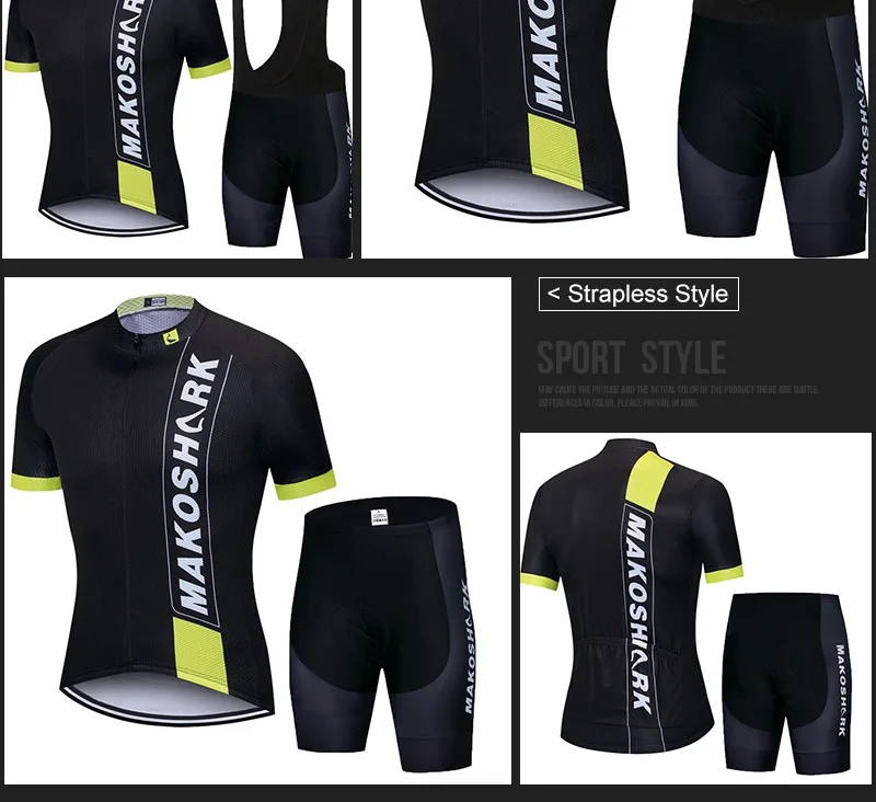 MAKOSHARK велосипедная одежда комплект из Джерси для езды на велосипеде Ropa Ciclismo мужская езда на велосипеде летняя с коротким рукавом Pro велосипедная одежда из Джерси для горного велоспорта костюмы