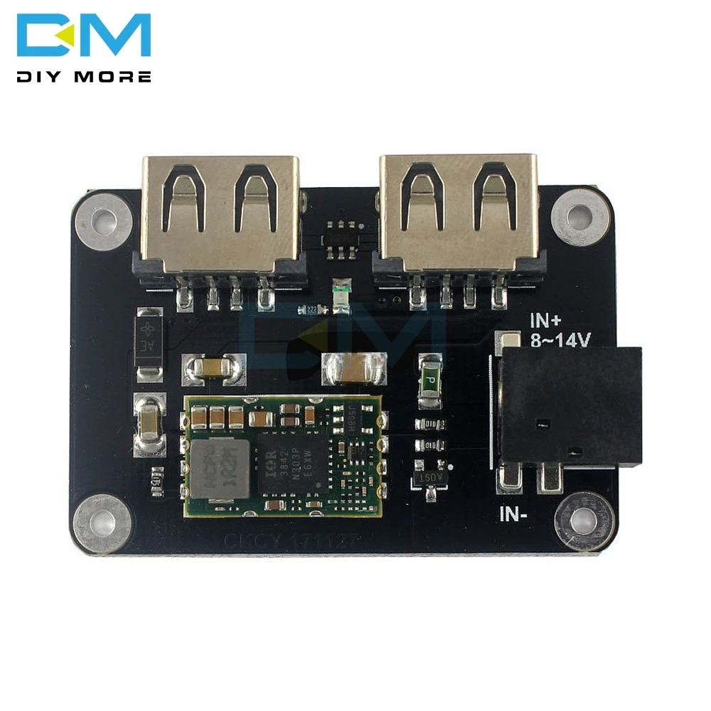 

DC 9V12V to 5V 4A Step Down Buck CAR Vehicle Mobile Phone Charger Module 2 Dual Double USB Output Reverse input protection Board