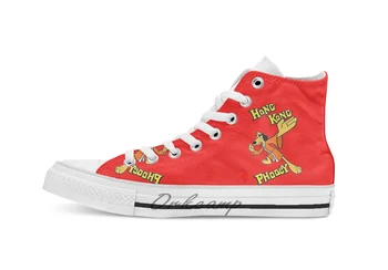 

Hong Kong Phooey breathable Casual High Top lace-up Canvas shoes sneakers Drop shipping