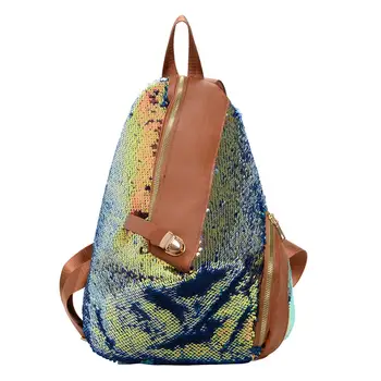 

Women Fashion Big Sequins Backpack Teen Girls Shiny Glitter School Shoulder Bag Female Casual Large Capacity Travel Knapsack