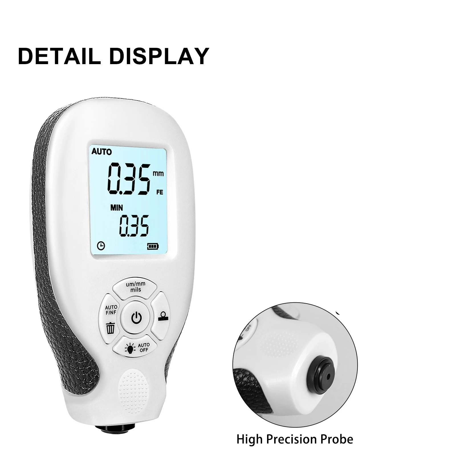 HW-300 Car Paint Thickness Gauge 0-2000UM Fe & NFe Film Coating Automatic Thickness Tester Manual Auto Paint Tools