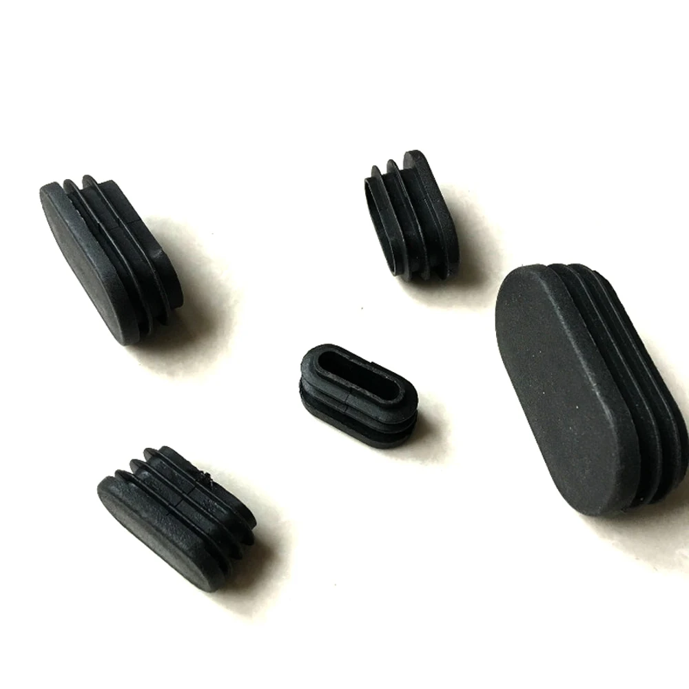 Pipe End Cap 5/10/20pcs Oval Oblong Rectangle Plastic Blanking End Cap Tube Pipe Inserts Plug Bung