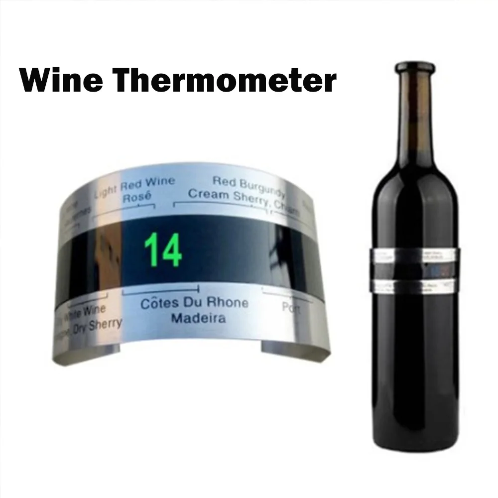 Wine Collar Thermometer Bottle Snap Thermometer LCD Display clip Sensor For Champagne beer red wine