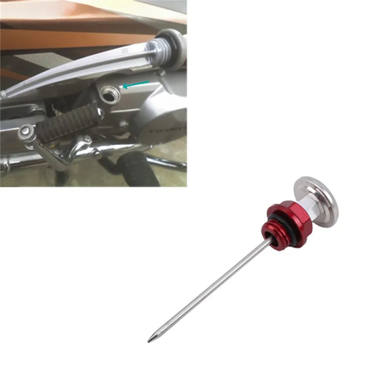 

1pc Motorcycle Oil Dipstick With Thermometer Moto Motorcycle Modification Long-needle Thermometer Oil Dipstick Oil Ruler