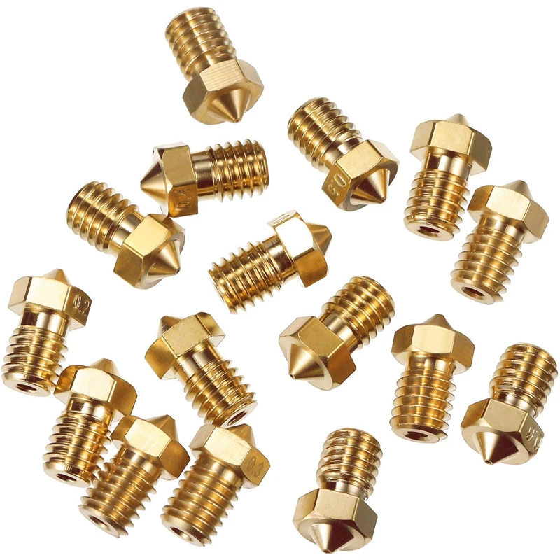 V5 V6 Nozzle 0.4mm 0.3mm 0.2mm 1.0mm Copper 3d Printers Parts Extruder Threaded 1.75mm 3.0mm Filament Head Brass Nozzles Part