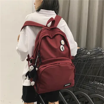 

Backpack Outdoor Light Cute Girl'S Schoolbag Korean-Style Ins Mori Series Simple Versatile