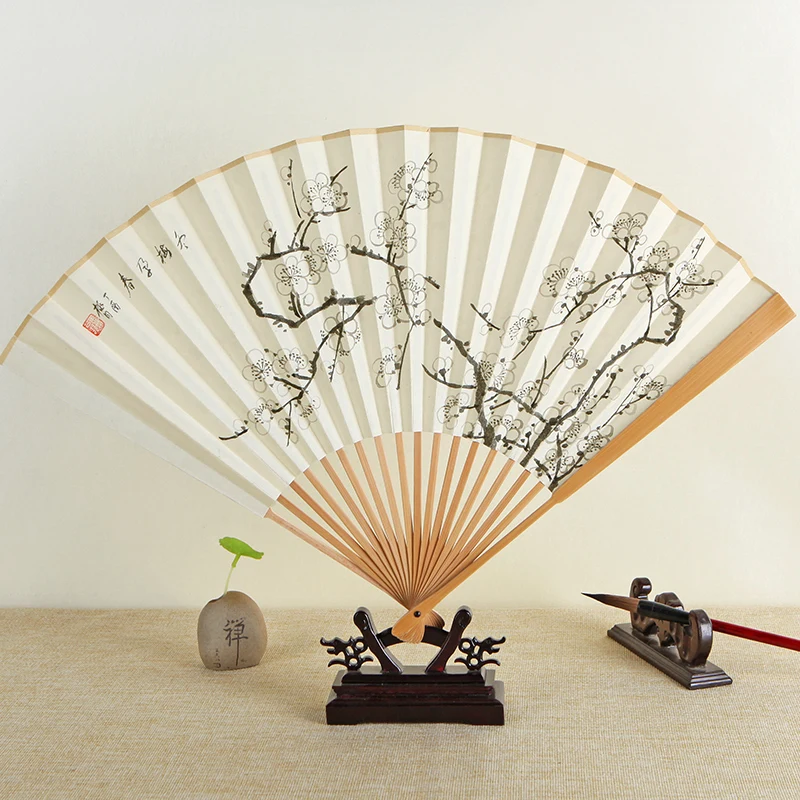

Chinese Style Classical Folding Xuan Paper Fan Men Paper Fan Vintage Gentleman Hand Fan Bamboo Folding Fan Abanicos Para Boda