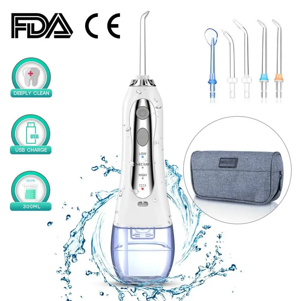 Irrigador Dental portátil de agua, 3 modos, recargable por USB, limpieza Dental, 300ML