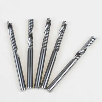 

Carbide CNC Single Blade Aluminium Cutting Drill Single Flute Router Bits Non-stick cutter smoke-free tasteless 3.175*3.175*17MM