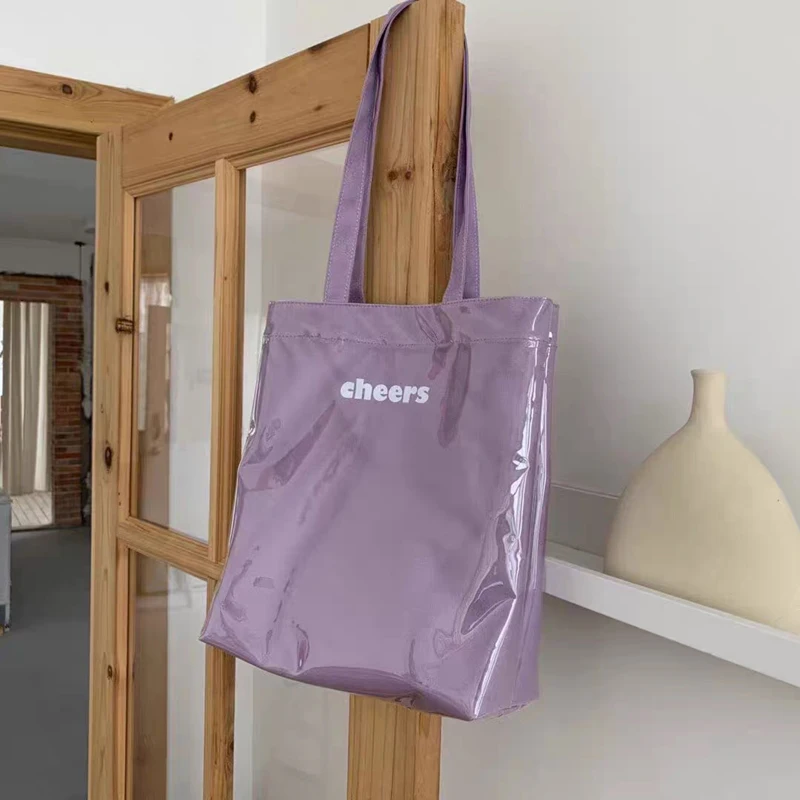 

2020 Summer New Japan Style Middle Women Shoulder Bag Canvas Letter Women Bags Transparent PVC Female Handbags Whole Sale