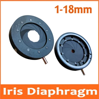 

1pc 1mm-18mm Adjustable Amplifying Optical Digital Camera Microscope Adapter Iris Diaphragm Aperture Condenser with 10 Blades