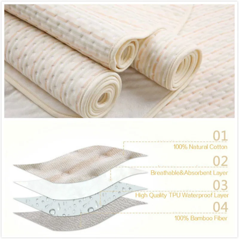 4 Layers Nappy Changing Pads Cover strong absorbent waterproof baby diaper changing mat reusable baby mattress changing mat