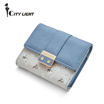 

New Fashion Vintage Small Wallet Women Short Three Fold INS Female Purse High Capacity Coin Purse