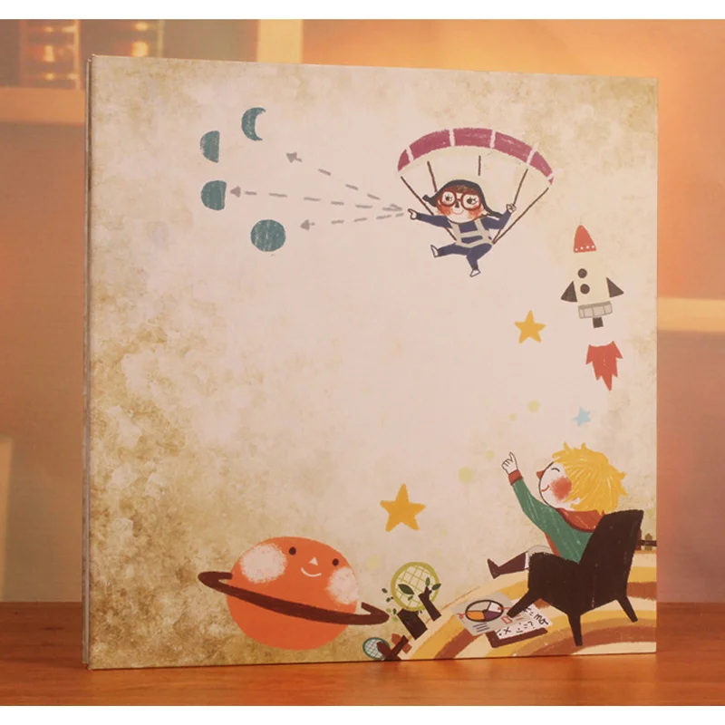Polaroid 600 12 inch self-adhesive film diy handmade album romantic couple family baby growth creative wooden cover album - Цвет: White background