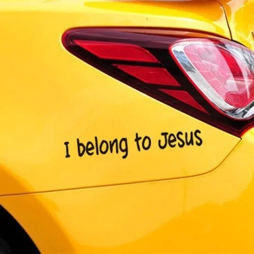 

Religious God Faith I BELONG TO JESUS Sticker window Window Vinyl Laptop Decals