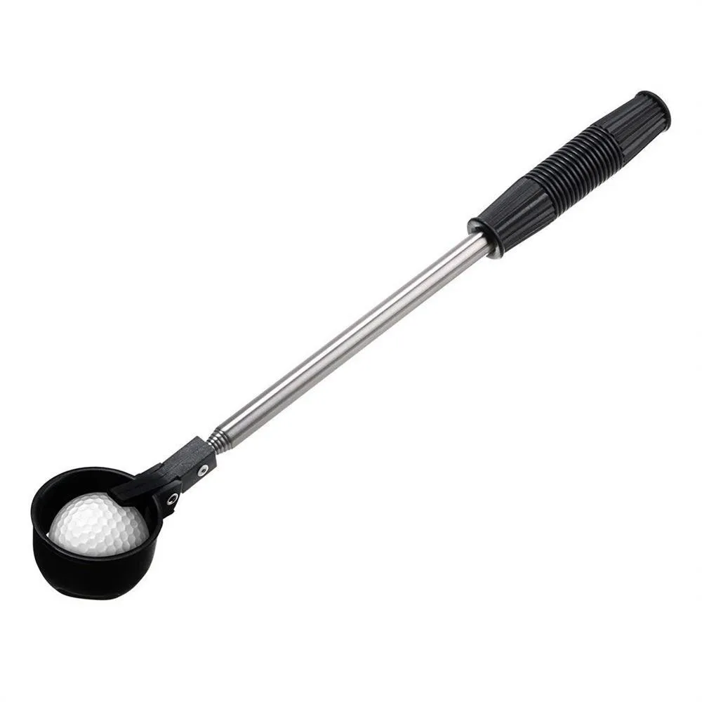 2 Pcs Lightweight Golf Ball Retriever Golf Ball Picker Stainless Steel Shaft Portable Golf Scoop
