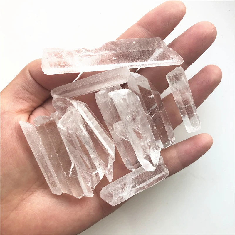Прямая поставка 100 г 40-80 мм натуральный чистый Lemurian семян белый кварц КРИСТАЛЛ ТОЧКА окончена палочка с лечебным действием, образцы