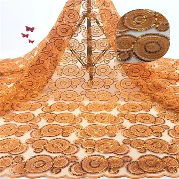 

Cassiel Sequins Lace Fabric with Sequins African Tulle Mesh Lace High Quality Bridal Lace Material Nigreian Net Lace