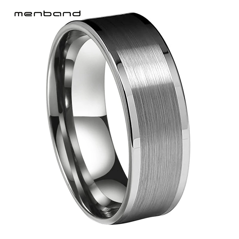 Вольфрамовое обручальное кольцо для мужчин и женщин мужское Forever с матовым