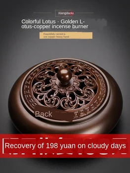 

Incense burner pure copper home sandalwood stove antique tea ceremony for buddha decoration incense burner