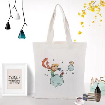 

Handbags Canvas Tote Bag Custom Print Logo Text Daily Use DIY Ecologicas Reusable Shopping Bag Recycle Handbag Travel Casual