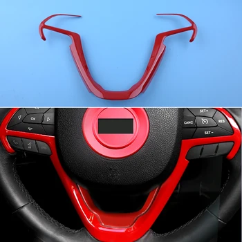 

CITALL Red Car Steering Wheel Cover Trim Frame Fit for Jeep Cherokee Grand Cherokee 2014 2015 2016 2017 2018 2019