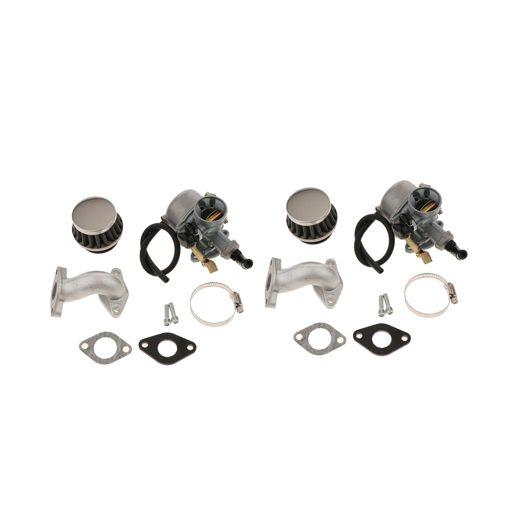 2Set PZ19 Carb Carburetor 35mm Aluminum Air Filter For 50cc 70cc 90cc 110cc ATV Quad,Intake Mount Diameter: 19mm