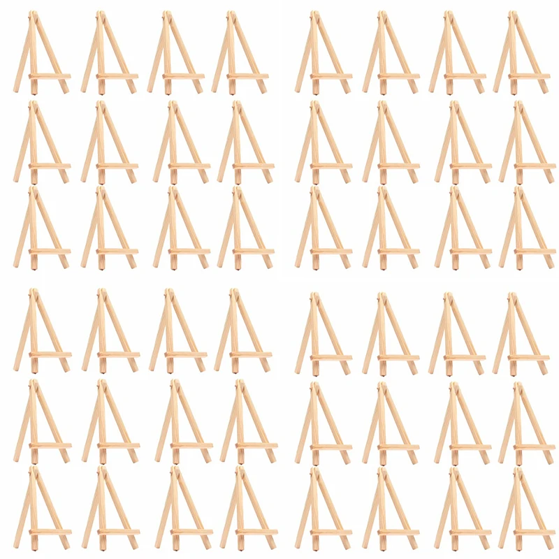 

45/90pcs Kids Mini Wooden Easel Art Painting Card Stand Display Holder Drawing for School Student Artist Supplies 15x8cm