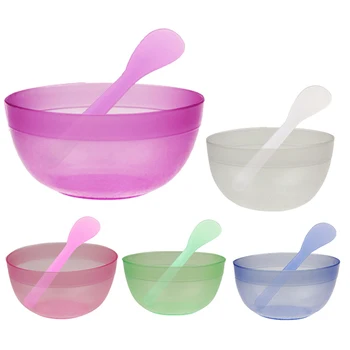 

Taoye teemo 2pcs/set Portable Plastic Facial Mask Bowl Stick Brush Set Women DIY Mixing Applying Facial Care Makeup Tools Kit